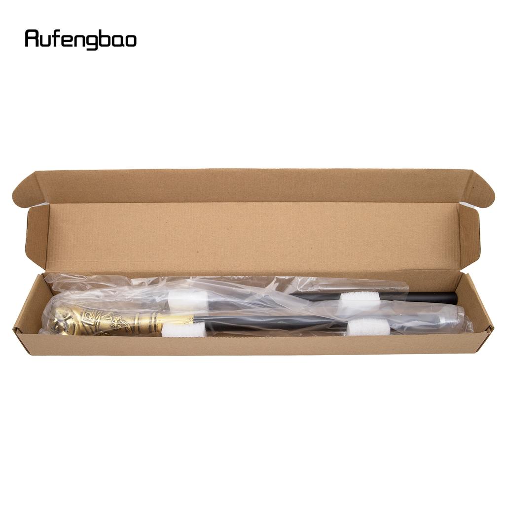 Golden Black Puppy Bulldog Dog Walking Cane Fashion Walking Stick Gentleman Luxury Crosier Knob Walking Stick 93cm