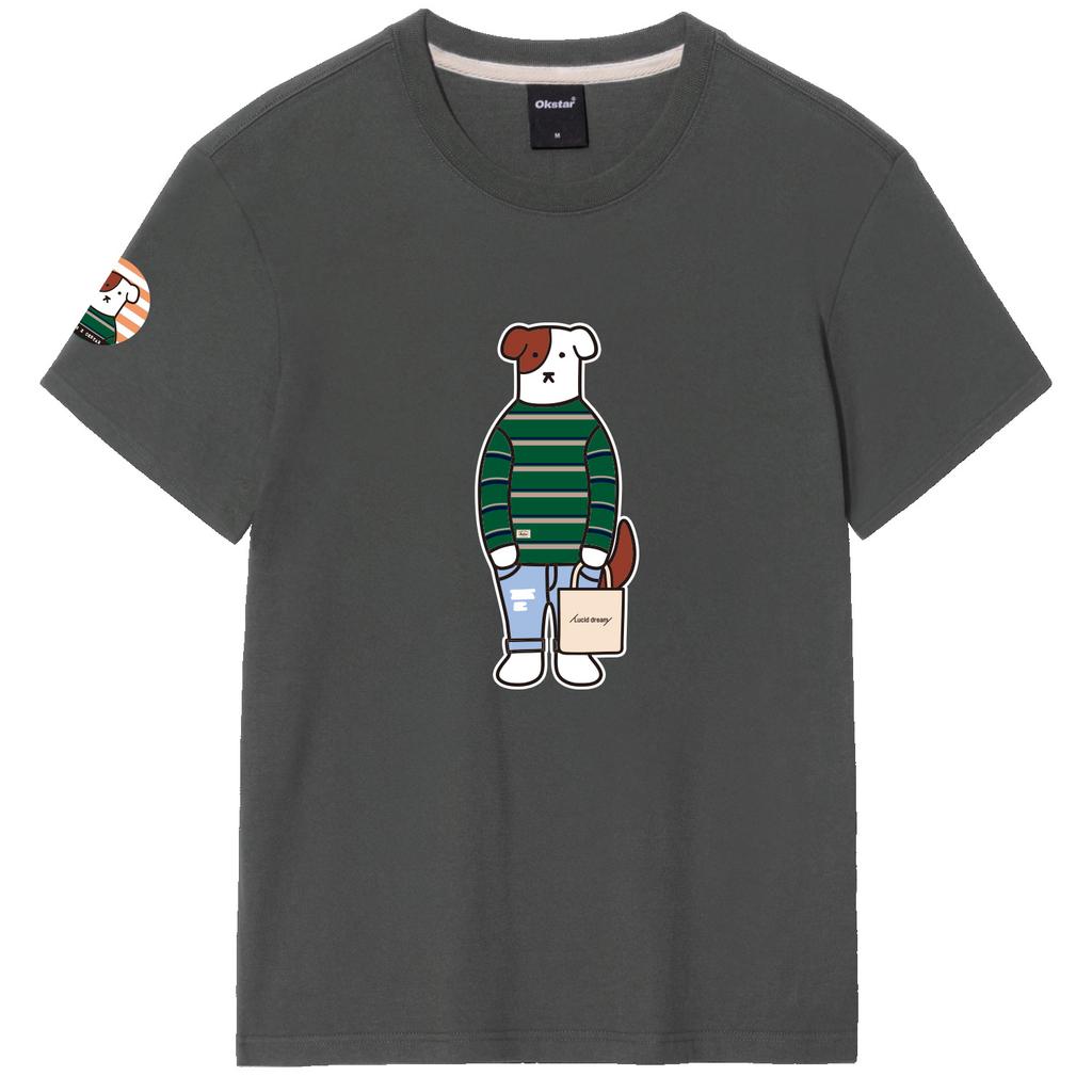 OKSTAR Casual Brodog Short Sleeve Tee (C Type)