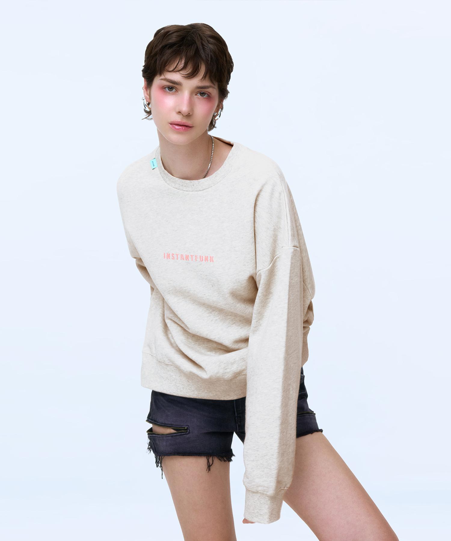Instant Punk Mini Logo Sweatshirt - Oat Grey Oat Grey/S