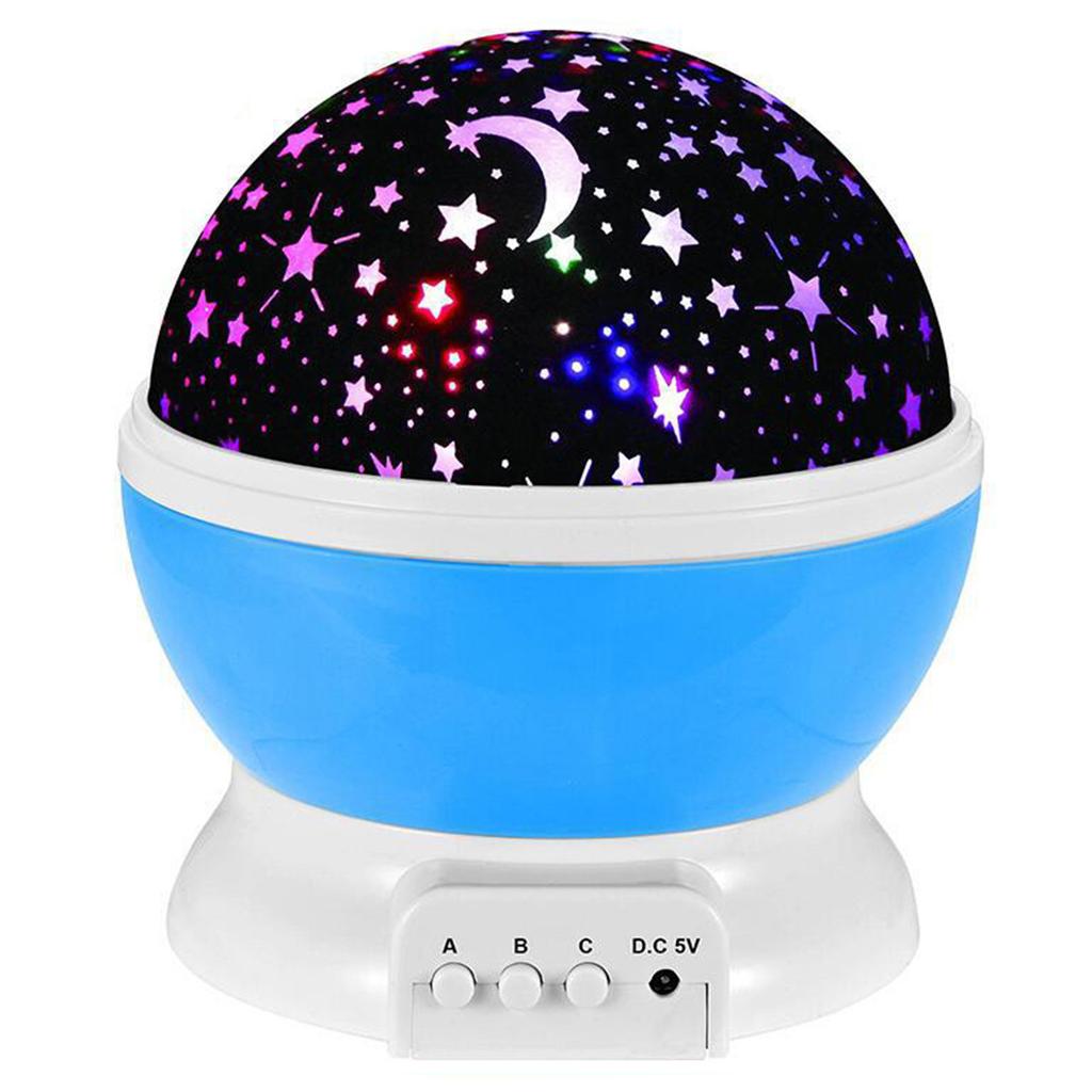 Star Night Light Plastic Metal 13x13x13.5cm Black Romantic Interesting Decorative Practical Star Projector for Home