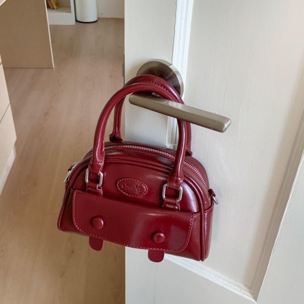 Luxury Boston Crossbody Bag Korean PU Leather Handbags Trendy Women's Underarm Bag  Gifts