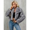 Women's Autumn and Winter New Imitation Fur Jacket Top, Women's Artificial Fur Short Plush Jacket