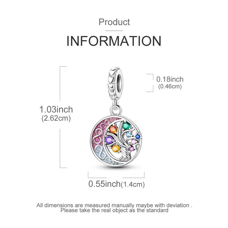 Copper Tree Of Life Charm Bead Fits Genuine Bracelets Necklaces Pendants Bead For Women Girl DoItYourself Gifts