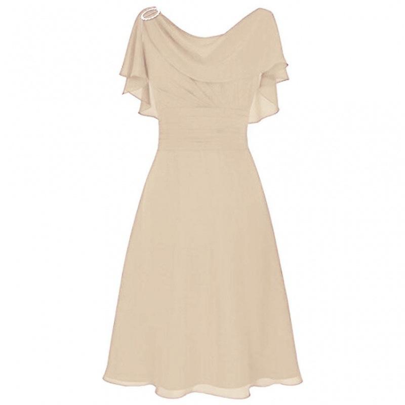 European and American new chiffon dress, women's sexy one-word shoulder wedding dress long dress women