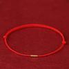 Gold 999 Five Blessings Peace Buckle Bracelet with Good Luck Bead & Zodiac Charm On Red String - Perfect Gift for Girlfriend