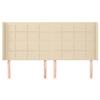 Maison Exclusive - Tête de lit avec oreilles Crème 183x16x118/128 cm Tissu