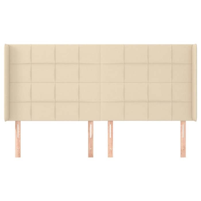 Maison Exclusive - Tête de lit avec oreilles Crème 183x16x118/128 cm Tissu