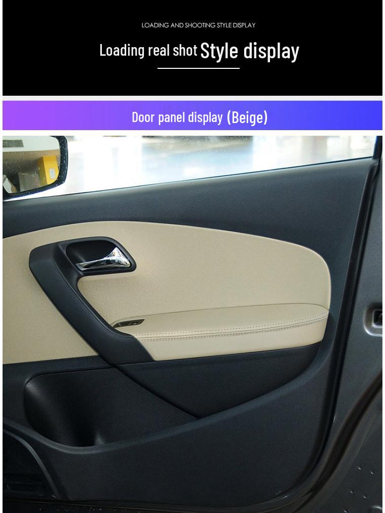 Leather Door Armrest Wrap for 2011-2018 VW Polo and Polo Cross