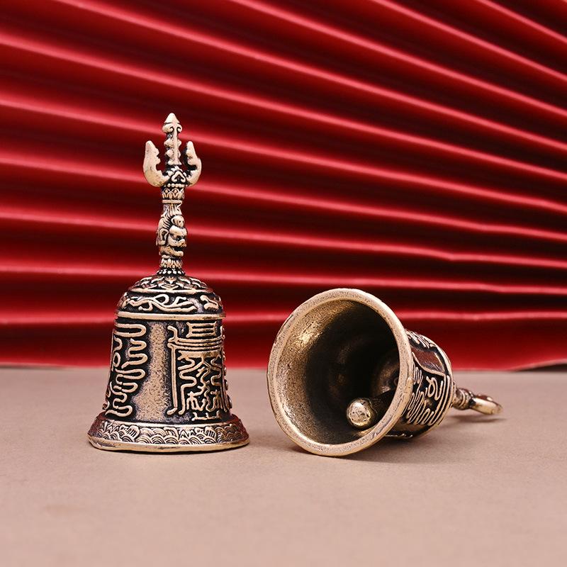 Brass Handicraft Die-Casting Drop Bell Key Car Button Wind Bell Christmas Bronze Bell Creative Gift Home Decoration Accessories