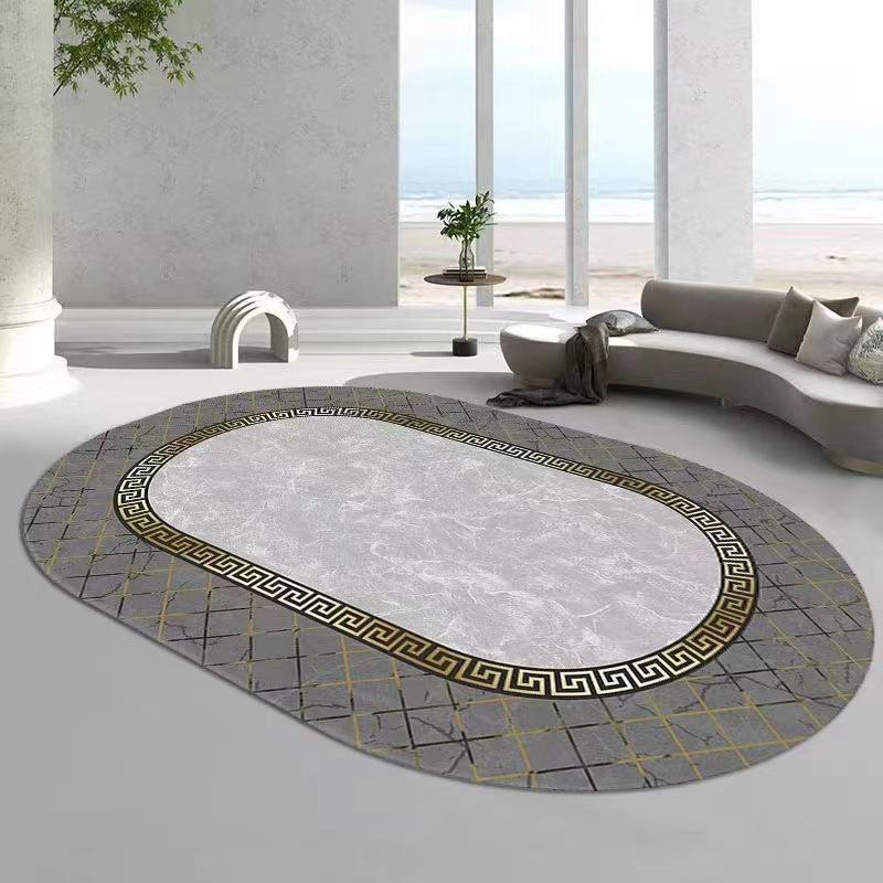

Овальный ковер для гостиной, коврик под диван и журнальный столик, коврик для пола в комнату, ковер для спальни у кровати 80 * 120Cm