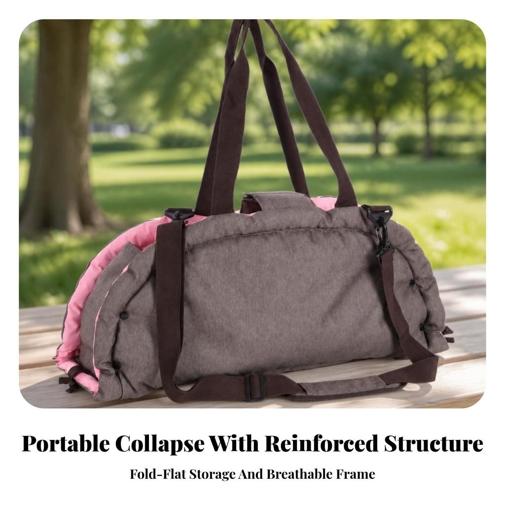 Space-Saving Cat Carrier | Portable, Soft-Sided, canine transport bag, for Car