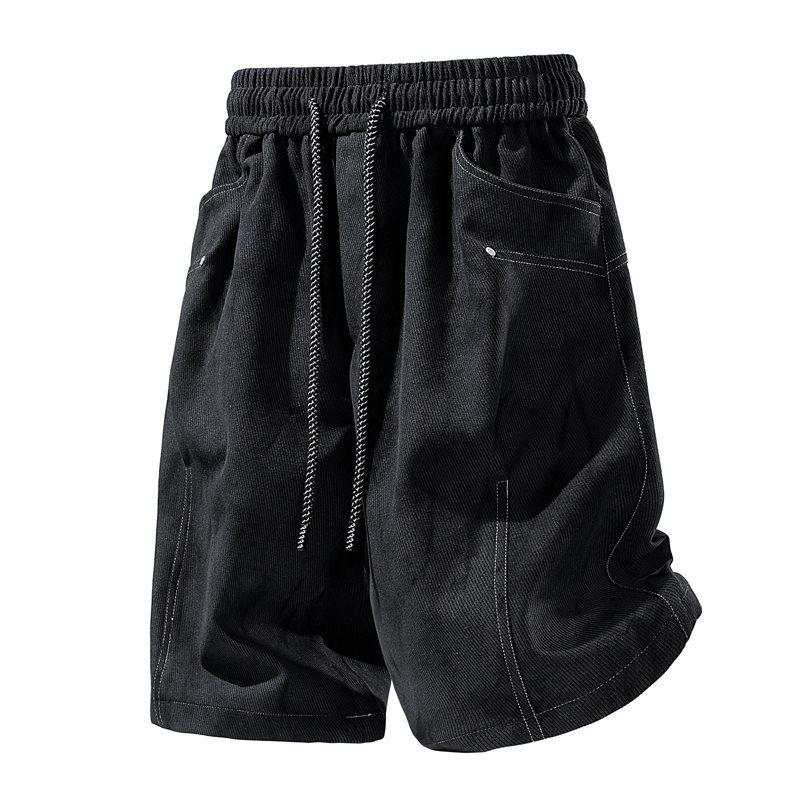 

2026 Trendy Summer Casual Patchwork Capris: Unisex Loose Fit Sports Shorts in Hong Kong Style L