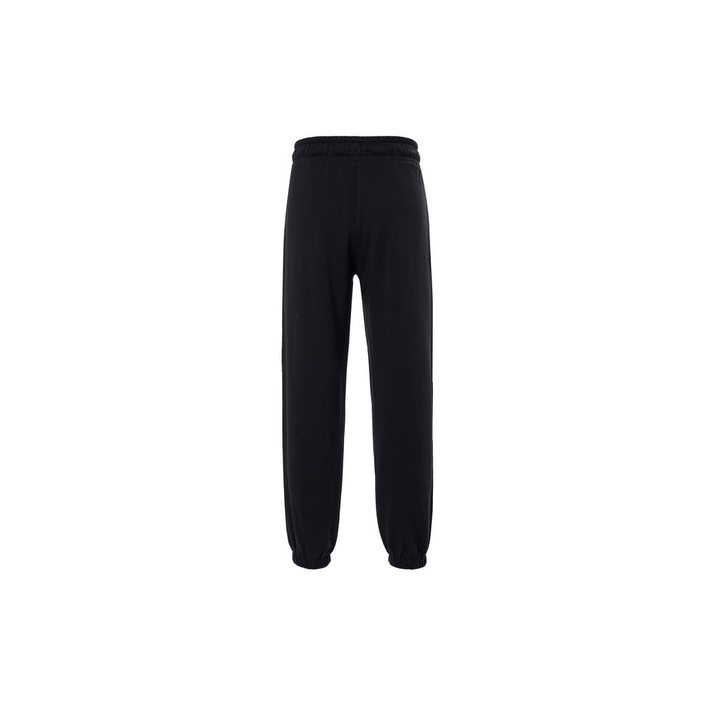 Puma Relaxed Embroidered Logo Drawstring Loose Breathable Cuffed Sweatpants Knitted Sports Pants Women Bottoms Black 532284-01