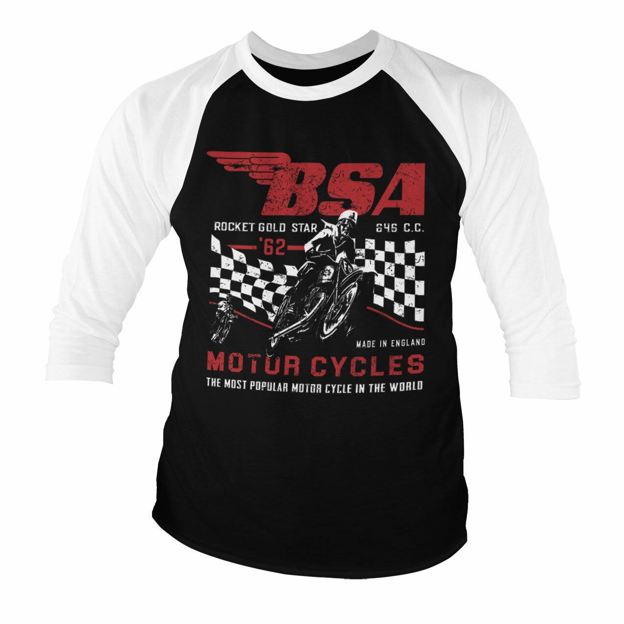 T-Shirt À Manches 34 Rocket Gold Star B.S.A. Motorcycles Licencié S-XXL S