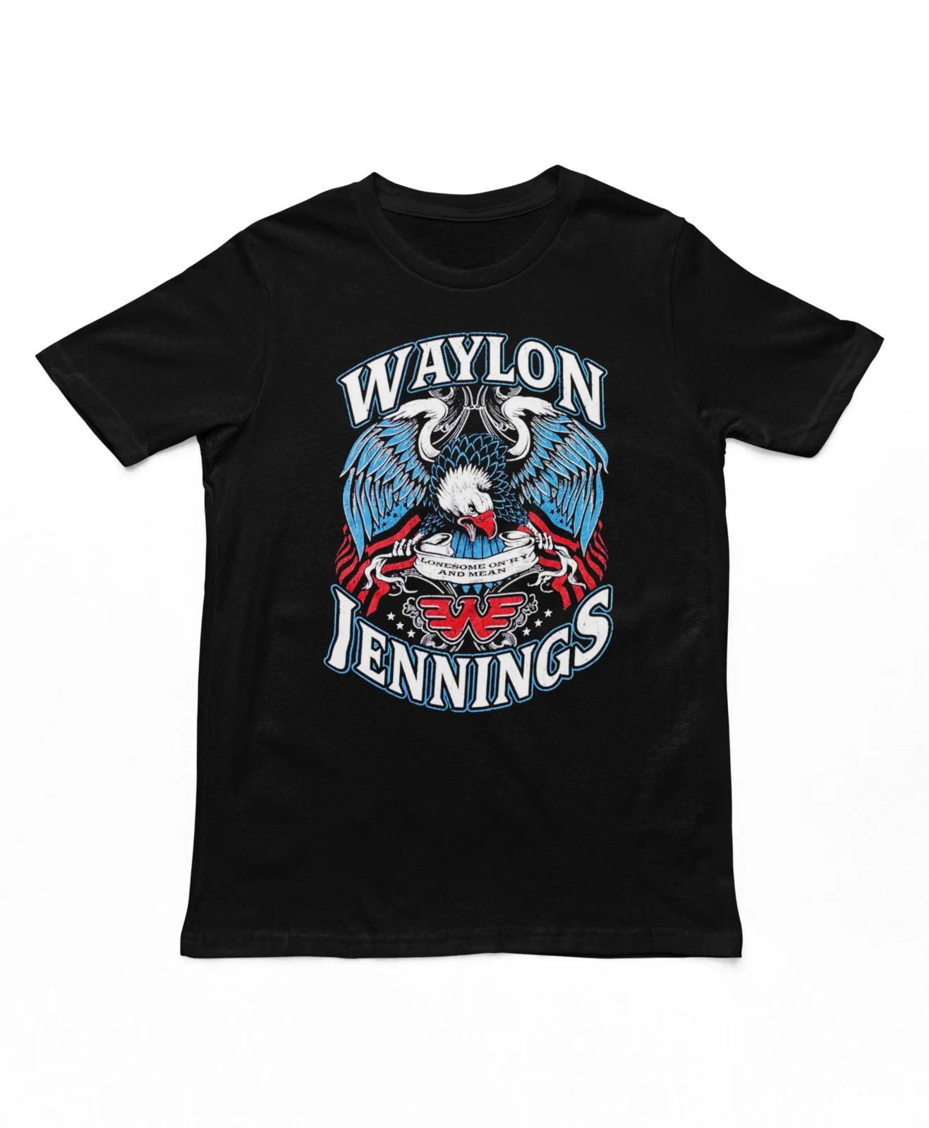 

Waylon Jennings Lonesome Mens T Shirt Music Classic Rock Band Tee New Black S