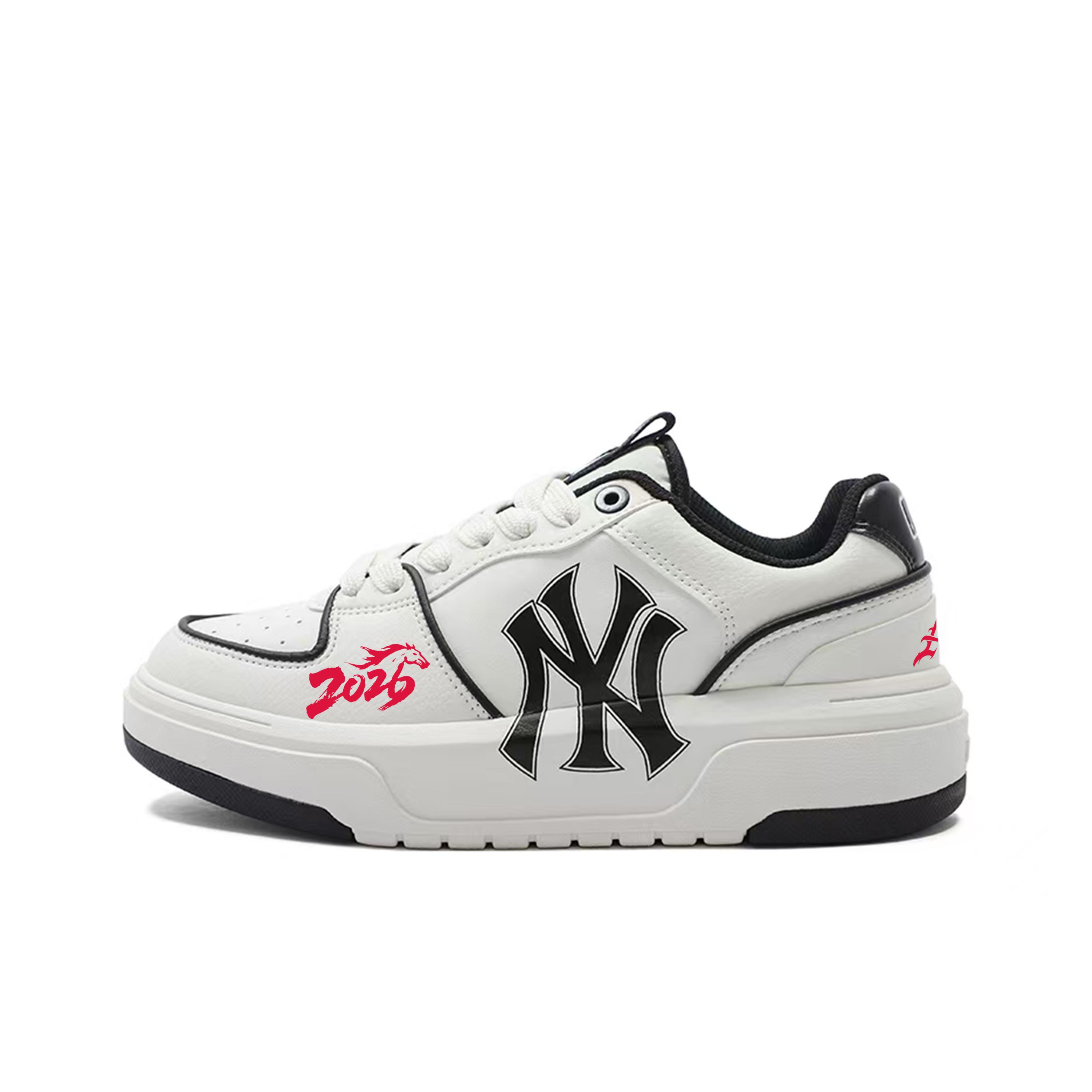 

MLB Chunky Liner Abrasion Resistant Height Increasing Low top Skateboard Shoes Unisex White Red 3ASXCA12N-50WHS(team1487-M) 44
