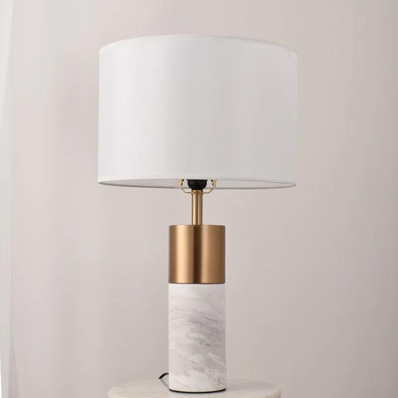 Nordic Luxury Marble Desk Lamp Personality Creative Bedside Lamp Retro Bedroom Villa Living Room Postmodern Decorative Desk Lamp