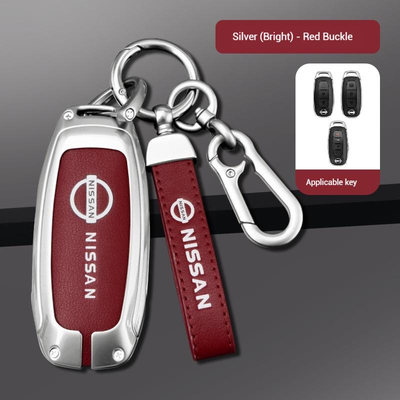 For Nissan Qashqai Juke X-Trail Patrol Leaf Altima Maxima Murano Tiida Teana Rogue Sentra Zinc Alloy Leather Car Key Cover Case