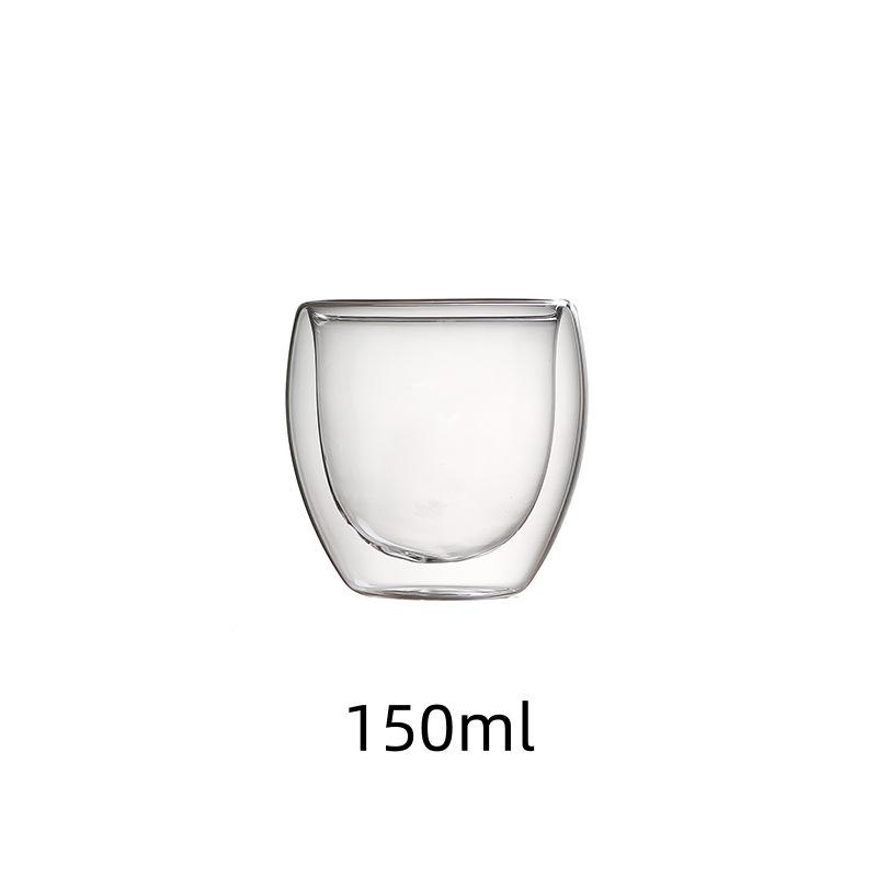 Transparent Double-Layer Insulated Glass Cup - Creative Large Capacity for Coffee, Tea & Wine