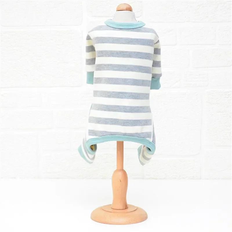 

Хлопковый комбинезон-пижама для собаки Осень Зима Одежда для собак Комбинезоны Наряд для питомца Костюм для маленькой собаки Одежда для щенка Собачья рубашка Пижама S синий