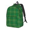 Zaino Tartan Verde Fortunato per Adolescenti Leggero Alto Zainetto Giorno di San Patrizio Irlandese per Uomini Donne Borsa a Spalla per il College