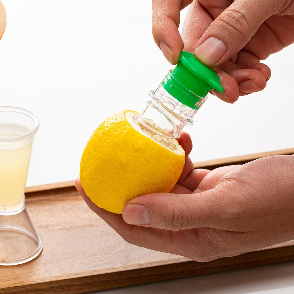 Portabel Juicepress Citronpress Lättviktig Juicer Tvättbar Manuell Juicer Renskverktyg Inbyggt Filter för Citron Apelsin