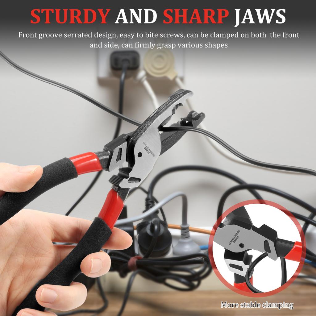6/9In Screw Extractor Pliers Efficiently Remove Stripped Screws Wire Stripper Pliers with Nonslip Handle Damaged Screw Extractor