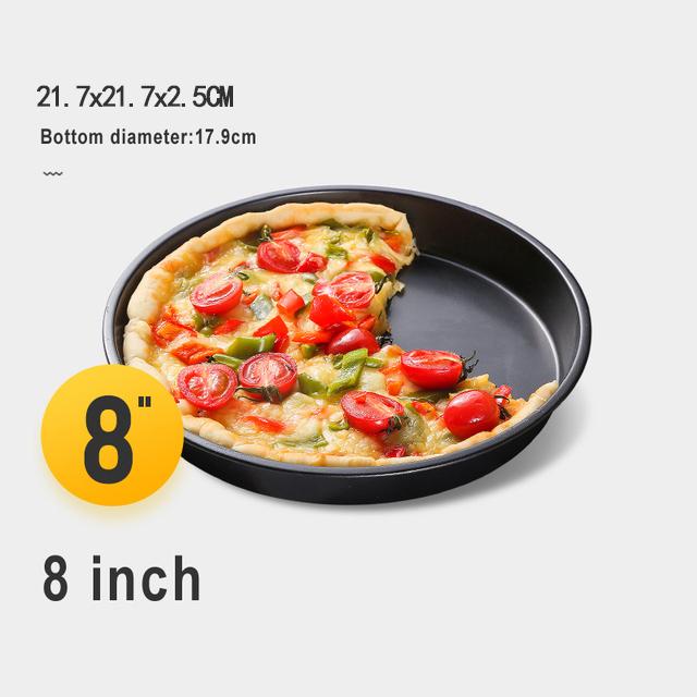 Nonstick Pizza Pans Nostick Carboon Steel Cake Pan Round Pizza Tray Baking Mold Sheets Dough Pie Mould Bakeware Kitchen Tool