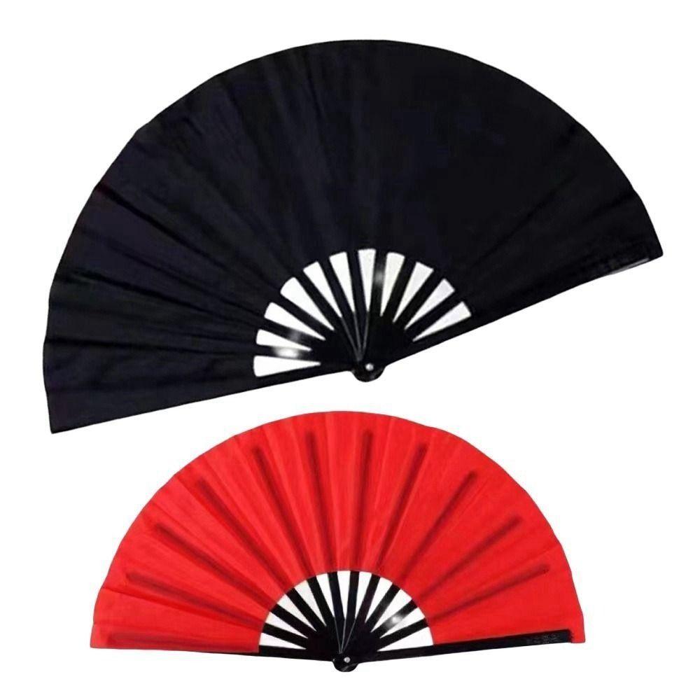33cm Dance Performance Fan Plastic Bone Hand Folding Stage Fan  Wedding Party Decor