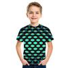 Summer Round Neck 3D Geometric Pattern Printed Top Fashionable Casual Short Sleeved Children's Boy T-shirts
