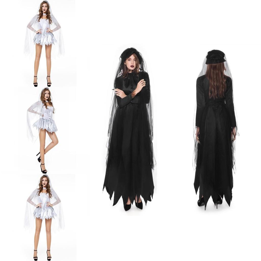 Elegant Ghost Bride Fancy Dress For Women Perfect For Halloween Horror Parties