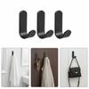 5 Pcs Strong Adhesive Wall Organizer Hook J-hook Design Waterproof Adhesive Hanging Hook Multi-purpose Storage Rack