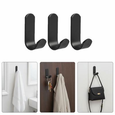 5 Pcs Strong Adhesive Wall Organizer Hook J-hook Design Multi-purpose Hanging Hook Waterproof Adhesive Hanging Buckle