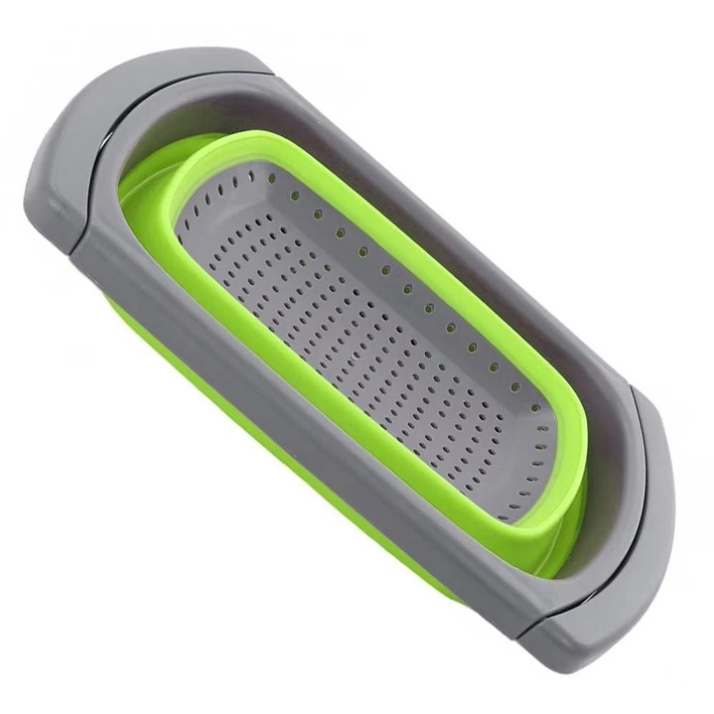 Gifts Folding Drain Basket Telescopic Large Vegetable Filter Basket Square Kitchen Washing Pot