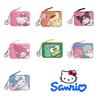 Cute Cartoon Small White Dog Pudding Dog Twin Star Long Ear Leather Card Case Coin Purse Keychain Pendant In-stock Pu Leather Anime Pattern