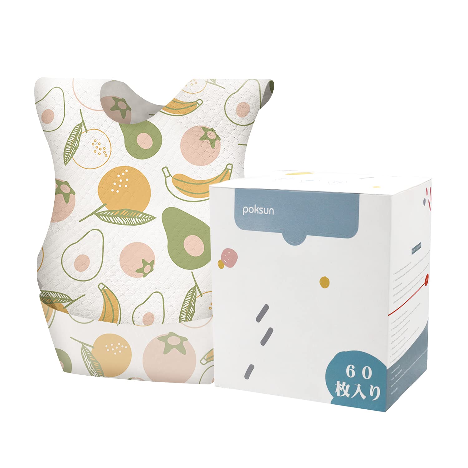 

Disposable Feeding Portable Baby Weaning Triple Baby Shower 60 Fruit Design [Poksun] Aprons, Aprons, Bibs, Bibs, Bibs, Waterproof, Waterproof,