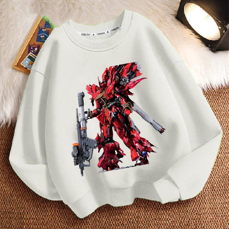 Children's Fashion Hoodies for Autumn and Winter, Round-neck Long-sleeved Jackets for Boys and Girls