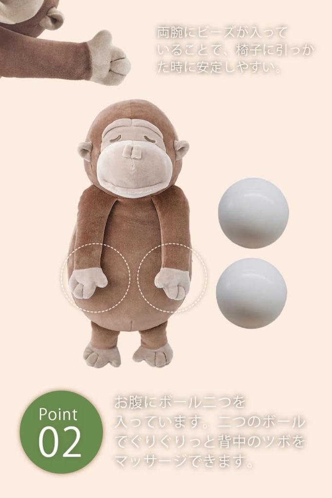 Ribuhaato Pernă de presiune spate Rila Work Orangutan Wutan (Lungime totală Aprox. 31cm) 27006-35