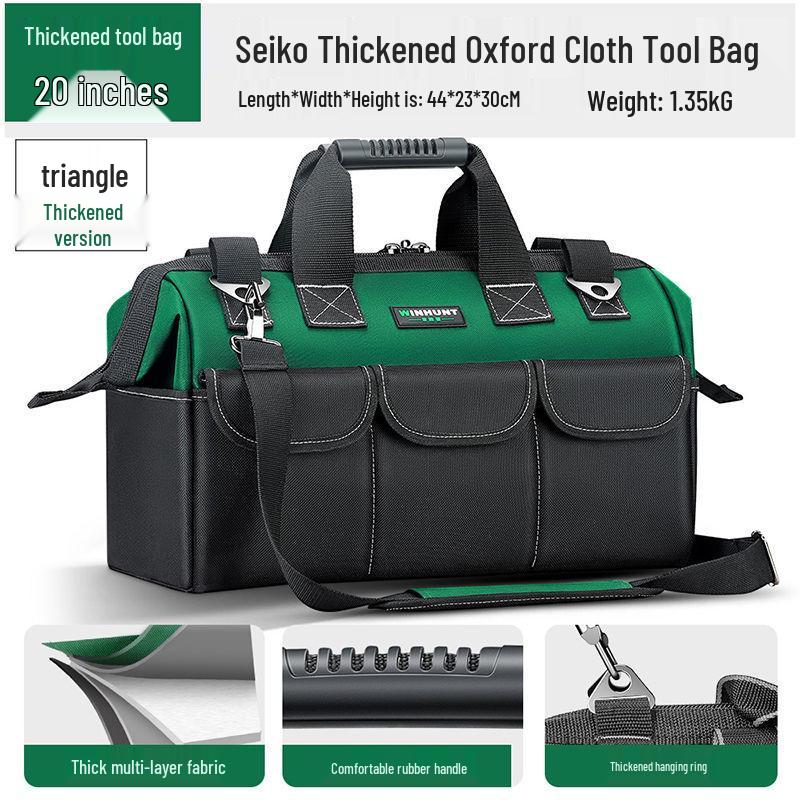 Durable Canvas Handheld Electrician's Tool Bag - Sturdy, Multifunctional for Repair & Woodworking