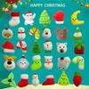 Christmas Group Squeezing And Kneading Tpr Soft Rubber Santa Claus Snowman Decompression Toy Set