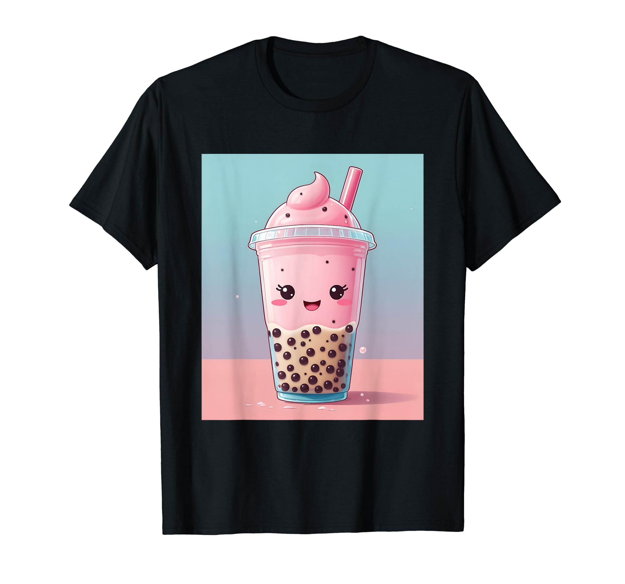 

Stuff Print Kawaii, Boba, Cute, Kibi, Japanese, T-Shirt чорний