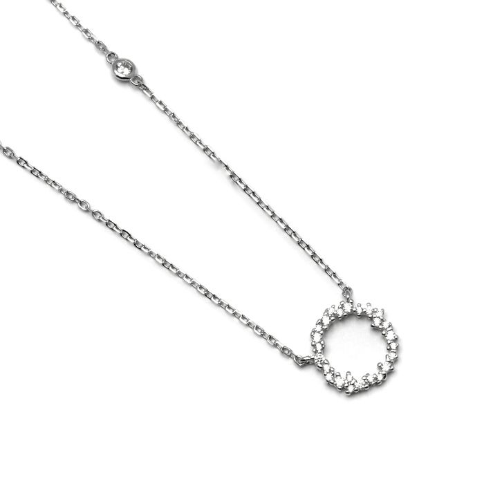 Collier - LUXENTER - Thilak - Argent 925 - Rhodié - Zircone Taille Brillantante