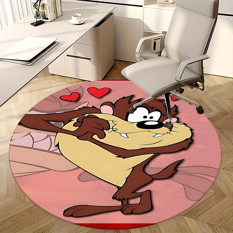 Love Taz Chair Mat - Round Carpet for Home Decor, Office Use, Living Room