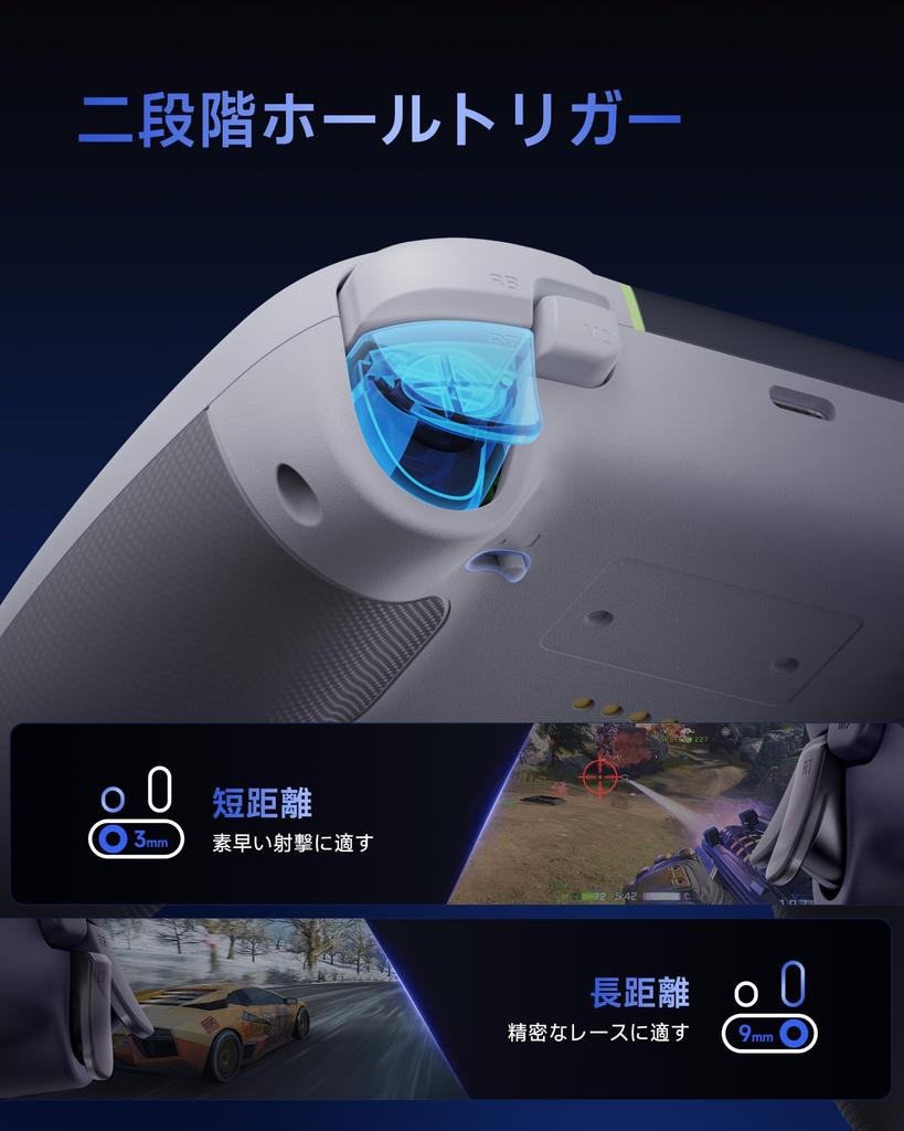 EasySMX X05PRO Wireless PC Controller with Dual-Level Hole Triggers, 1000Hz Polling Rate, RGB Backlight, Soft-Tone Buttons, for Steam Deck, Switch 2,