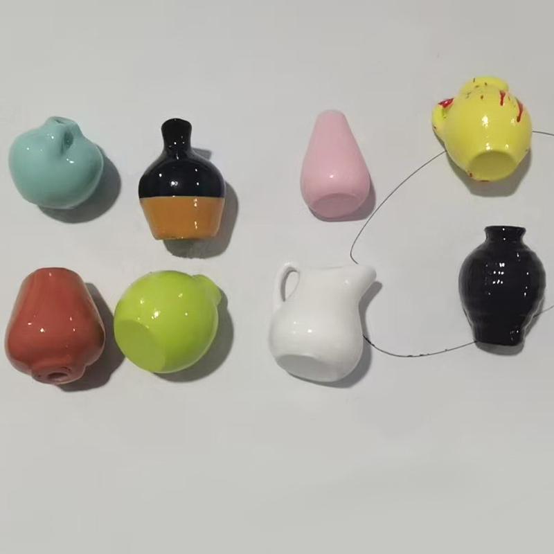 1 sada Magnetky na lednici Samolepka Domácí potřeby Pryskyřičná nálepka na lednici Mini magnetická váza 3D 3/5/8/12ks