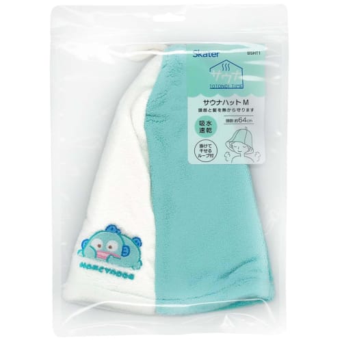 skater water absorbent quick drying sauna hat head circumference 64cm hair drying towel hangyodon funyumaru sanrio bsht1-a