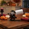 Solid Wood Roll Storage Halloween Paper Towel Holder, Wooden Skeleton/Ghost/Cat/Pumpkin/Witch Stand, Funny Party Supplies Gothic Organizer for Kitchen