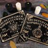 Tablero de ouija de 12 pulgadas, tablero de péndulo de adivinación de madera, tablero mágico grabado, kit de tablero de péndulo de bruja y sol, suministros para altar wiccan
