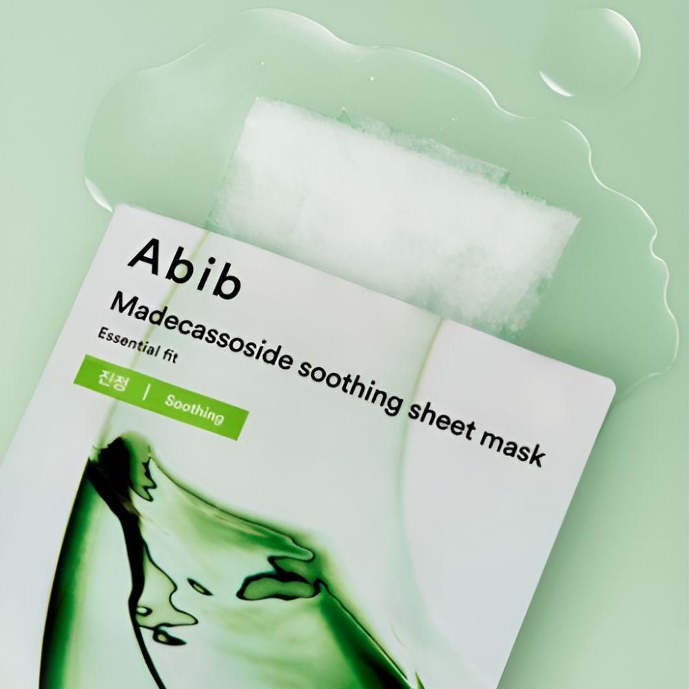 Abib Madecassoside Calming Essential Fit Sheet Mask Soothing Hydrating Face Mask 10P