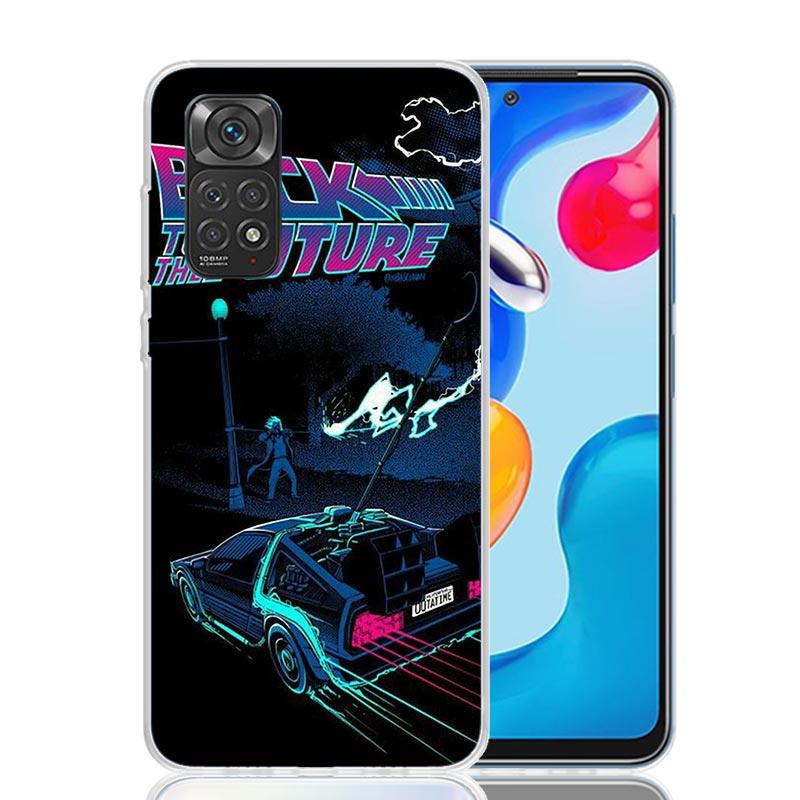 Back To The Future Time Machine Phone Case For Xiaomi Redmi Note 15 14 13 12S 12 Pro Plus 11S 11E 11 11T 10S 10 Art Soft Pattern